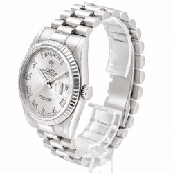 Rolex Day-Date 36MM White Dial 118239 18Kt White Gold Watch